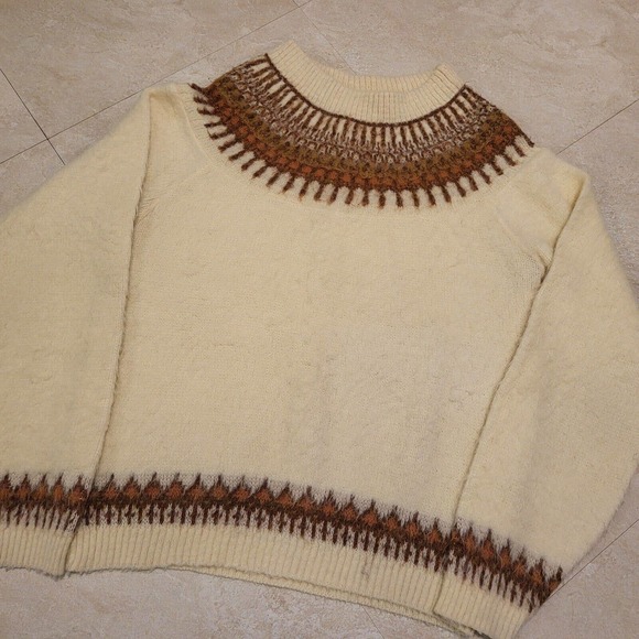 VTG Sears Sportswear Mens L Large Mohair Fuzzy Crewneck Pullover Sweater - Picture 2 of 16